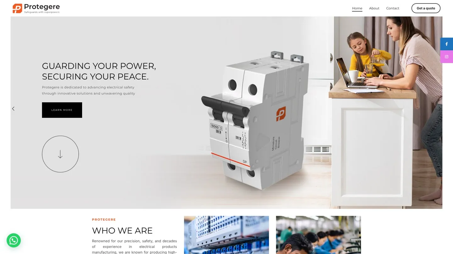 Protegere website