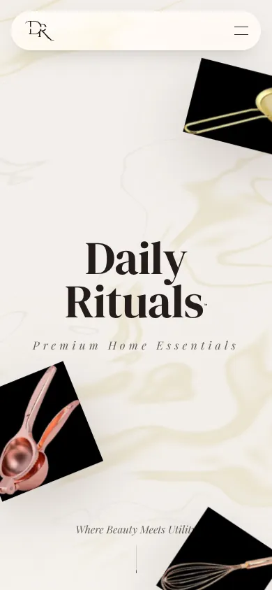 Daily Rituals website on a phone