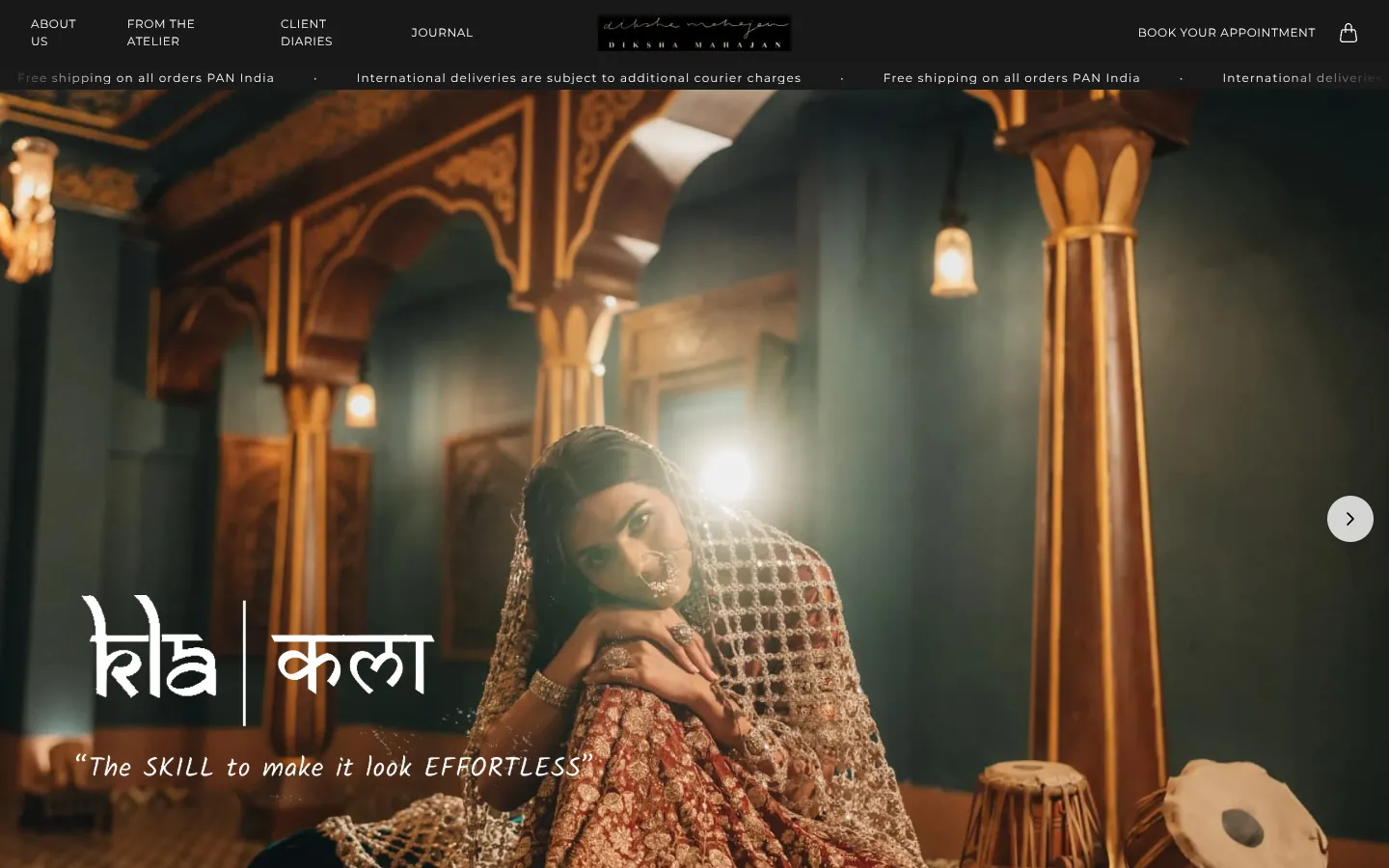 Diksha Mahajan website on a laptop