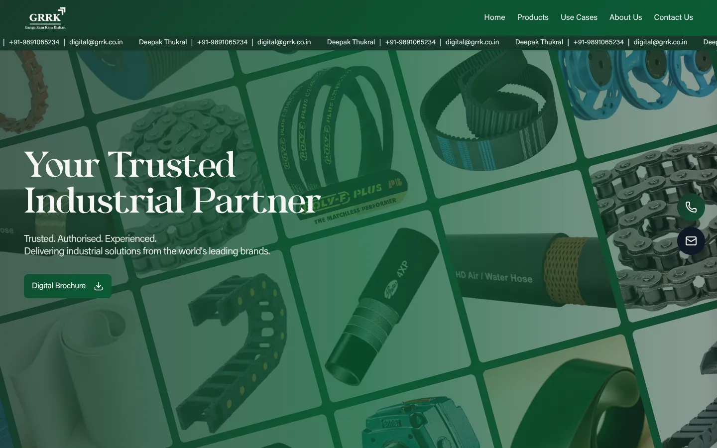 GRRK website on desktop