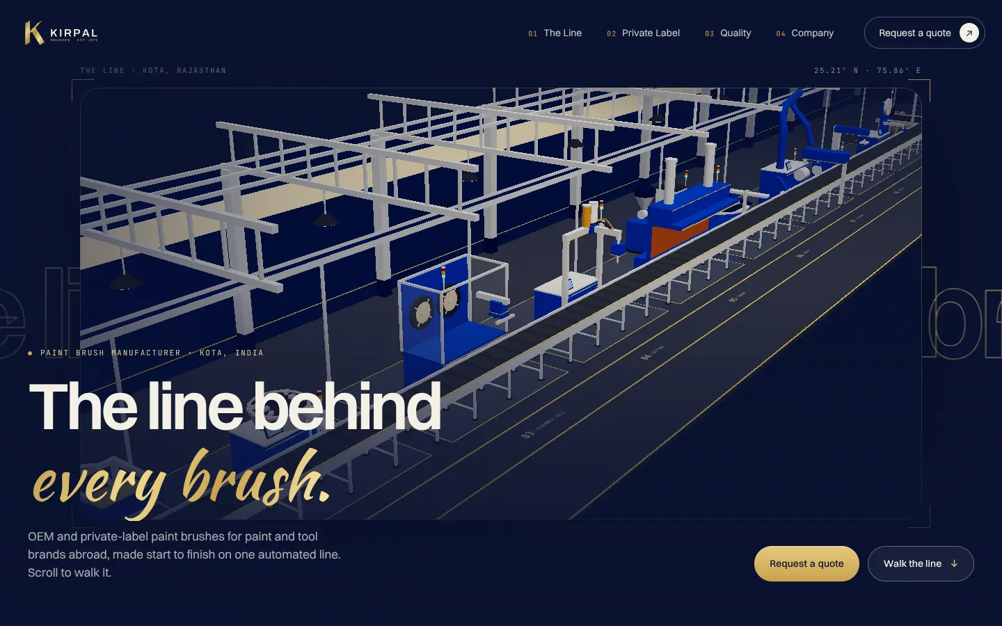 Kirpal Brush website on desktop