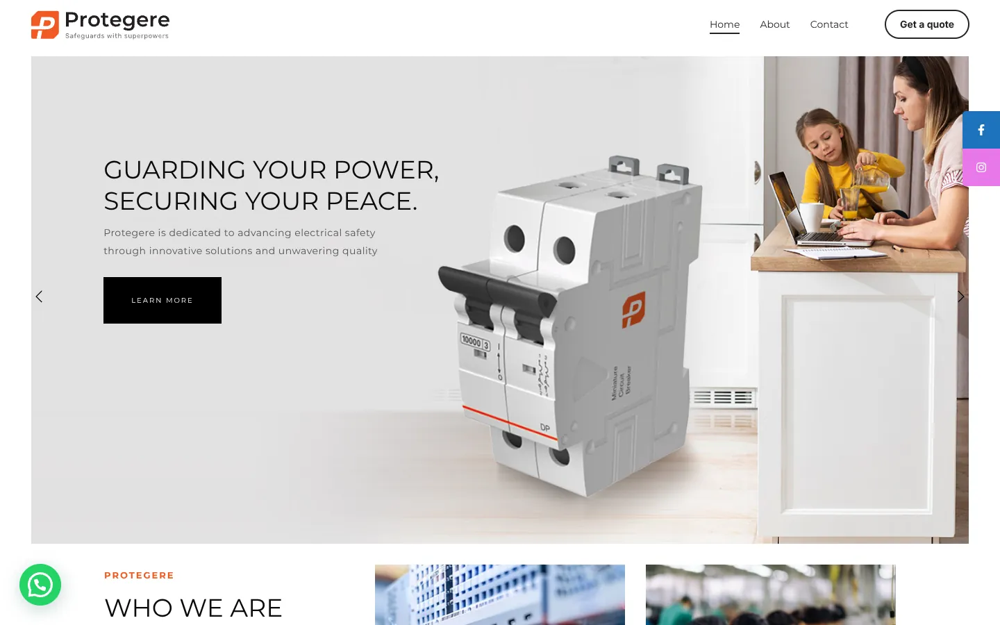Protegere website on desktop