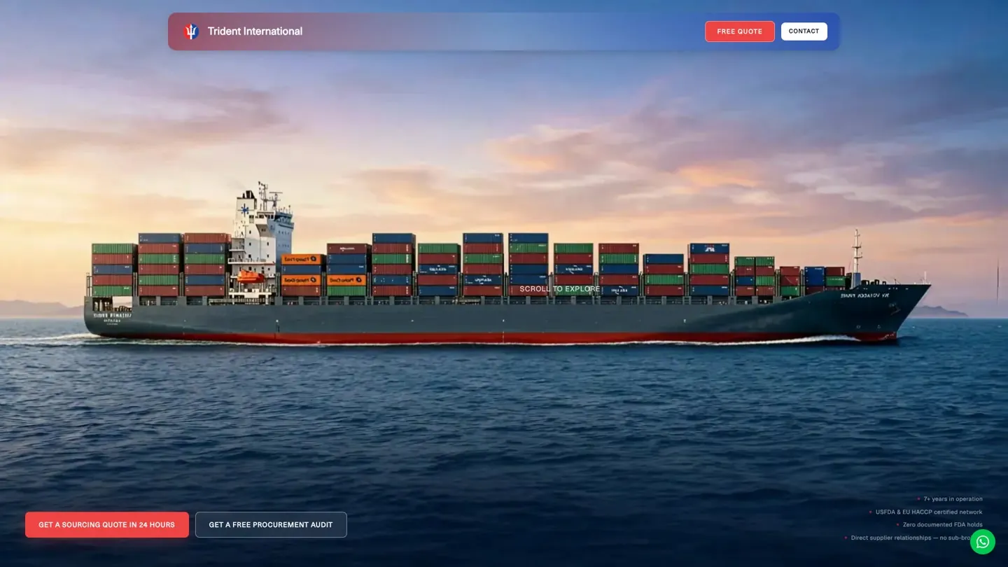 Trident International website